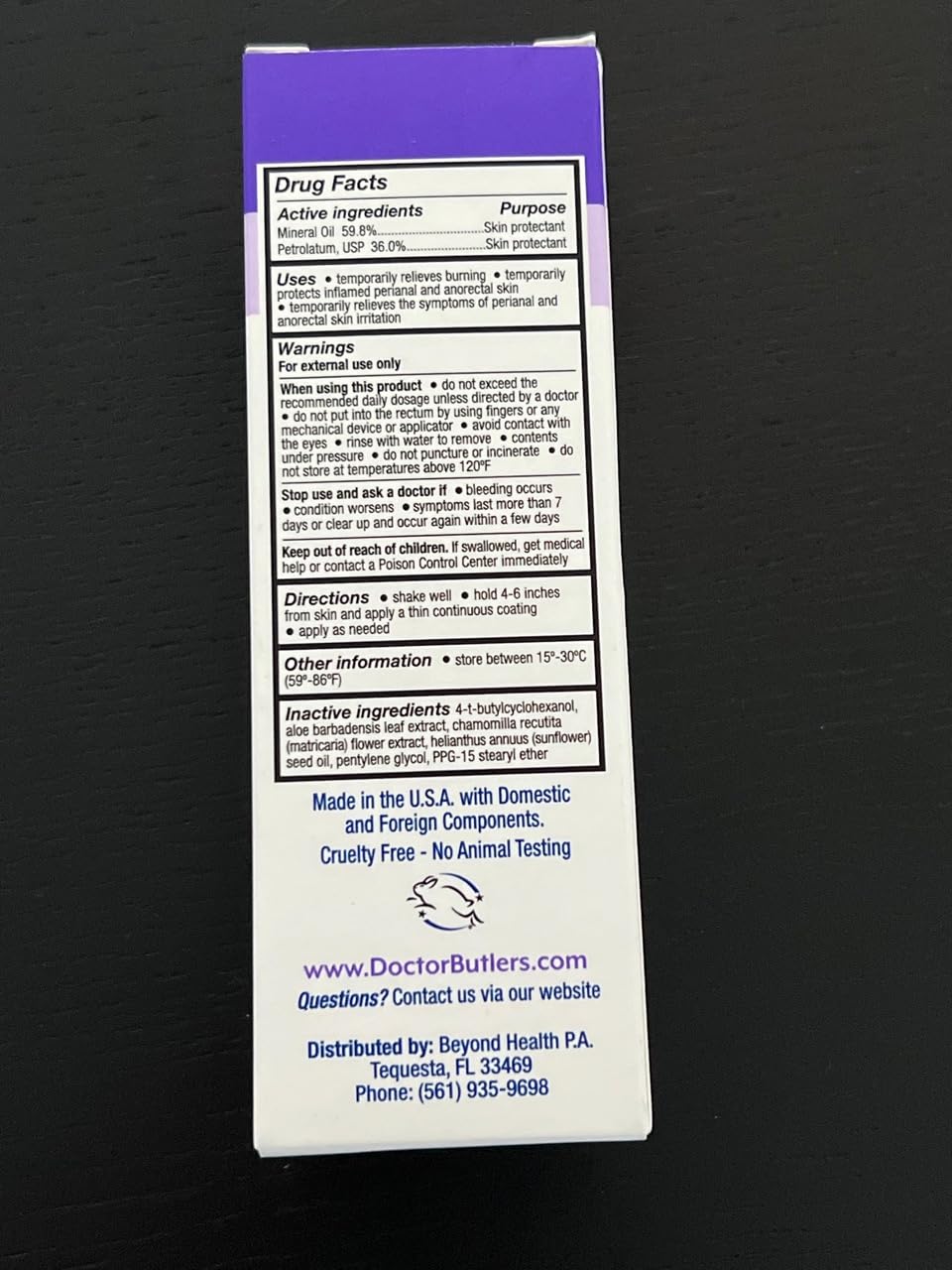 Doctor Butler's Pregnancy & Postpartum Spray - Perineal Spray and Hemorrhoid Treatment with Aloe and Chamomile, Pregnancy Support and Postpartum Essentials, Paraben Free (3oz) Doctor Butler's uk supplements