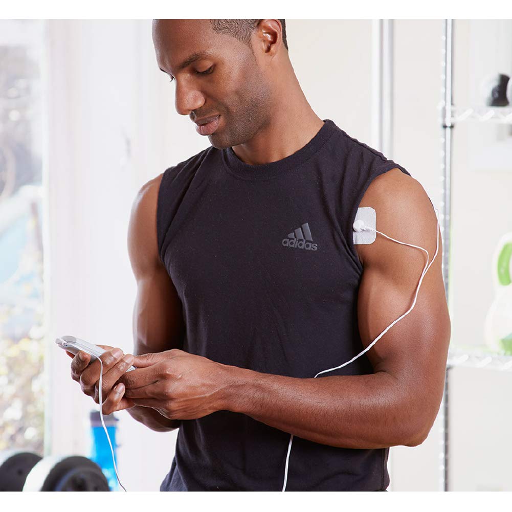 AccuRelief TENS Unit Muscle Stimulater Pain Relief System - Electric Muscle Stimulator with Electrodes for Neck, Back, and Full Body, White and Blue AccuRelief uk supplements
