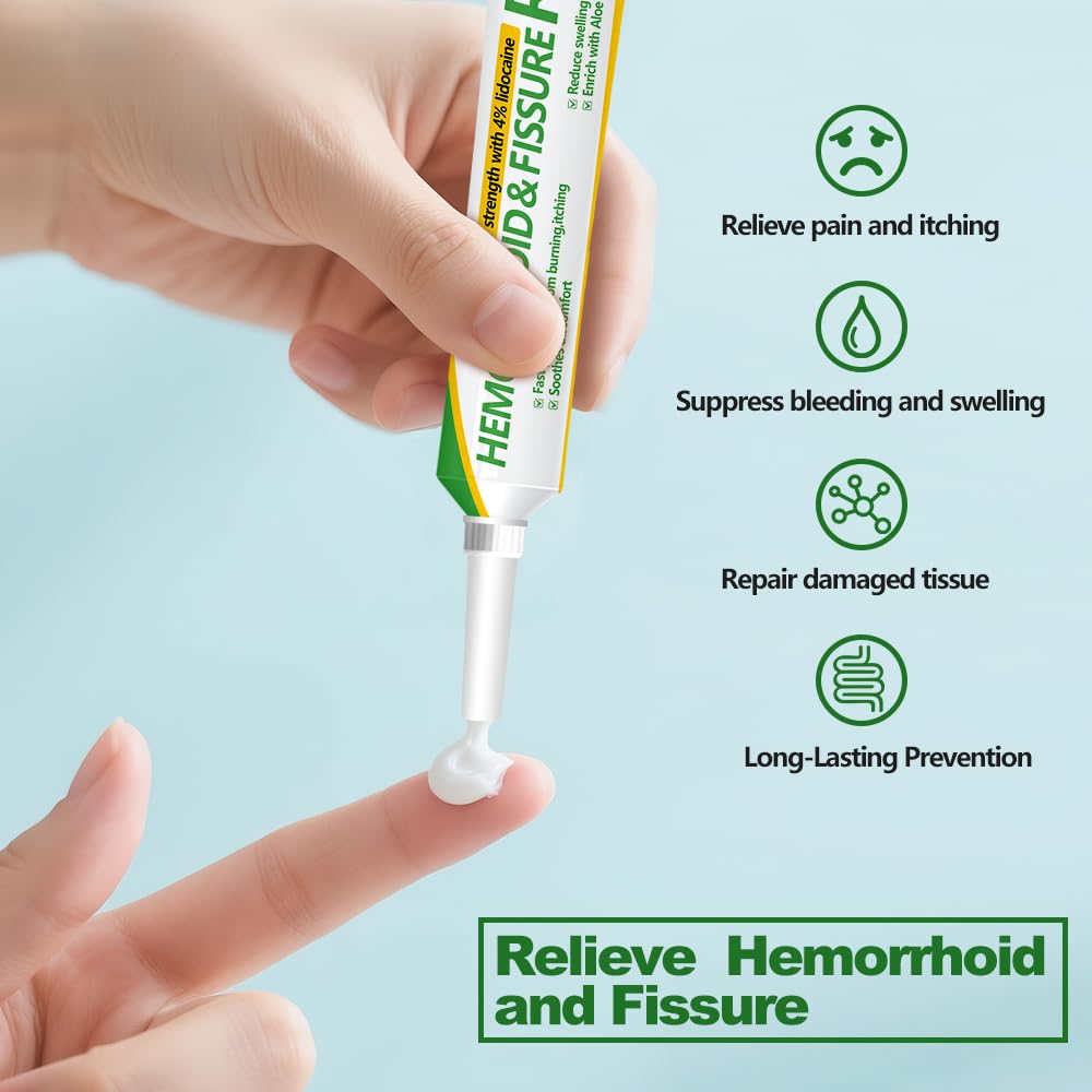 Lesdgo Hemorrhoidal Ointment(1 Pack),Hemorrhoid and Fissure Cream Witch Hazel Maximum Strength Pain Relief,for Itching and Swelling Lesdgo uk supplements
