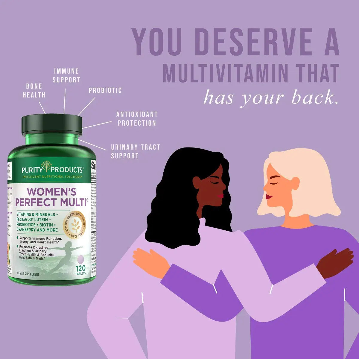 Purity Products Women’s Perfect Multi Balanced Multivitamin - Supports Urinary Tract Health, Immune, Bone + Muscle, Hair, Skin, Nails Purity Products uk supplements