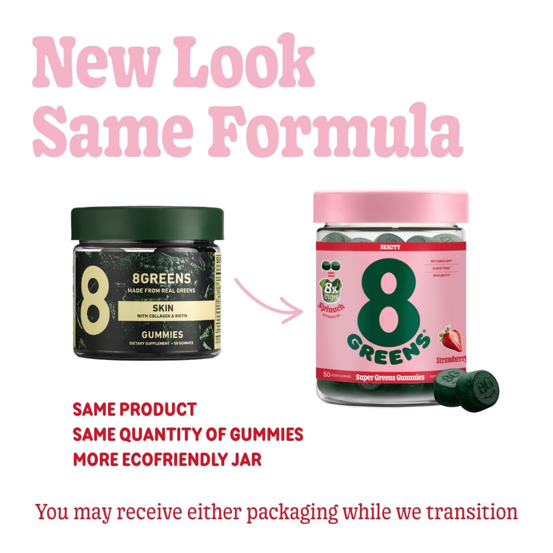 8Greens Skin Gummies with Collagen & Biotin - for Healthy Skin, Hair, and Nails 8Greens uk supplements