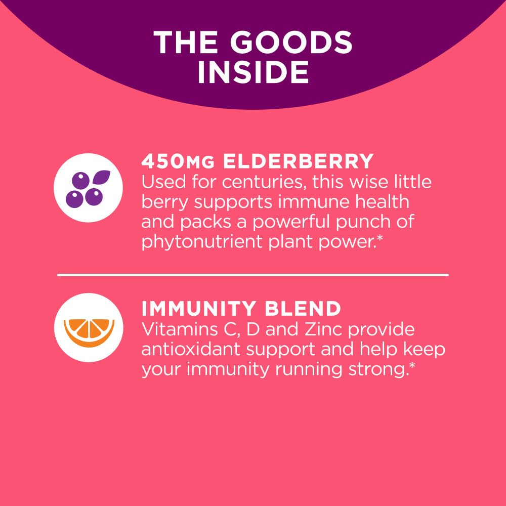 OLLY Extra Strength Elderberry Gummies, Immune Support, 450mg Elderberry, Vitamin C OLLY uk supplements