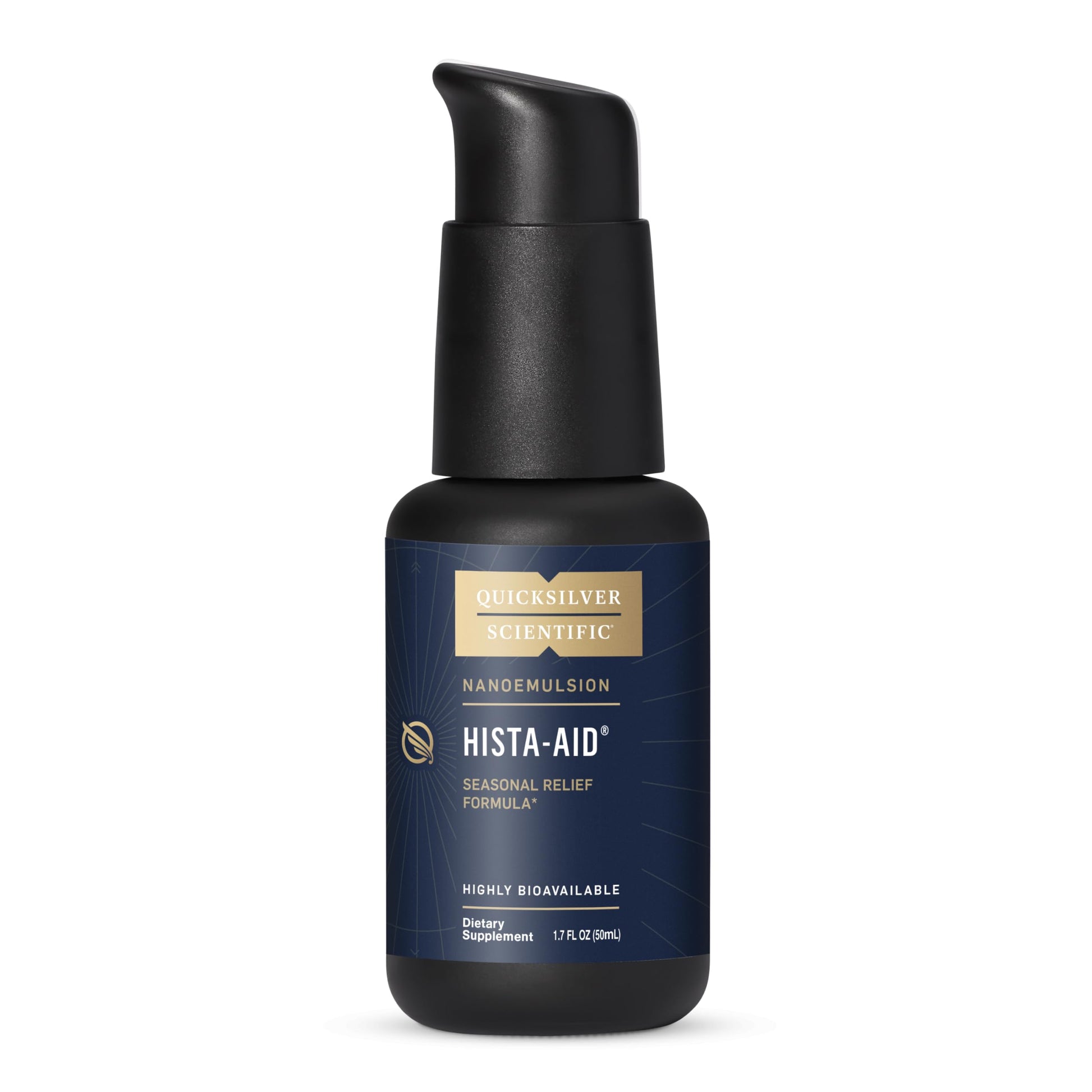 Quicksilver Scientific Nanoemulsified Hista-Aid - Flavonoids to Help Maintain Healthy Histamine Levels - Liposomal Vitamin C, DIM, Luteolin & Quercetin Liquid (50ml) Quicksilver Scientific uk supplements