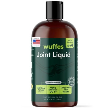 Wuffes Advanced Joint Liquid for Dogs, Hip & Joint Support Supplement with Glucosamine, Chondroitin, UC-II® Collagen, and MSM, for Small & Large Breeds, 16 Oz Wuffes uk supplements