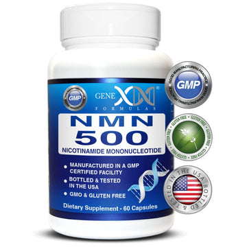 Genex Formulas NMN 500mg - 99% Pure Shelf Stabilized Supplement Capsules for Increased NAD Levels & Healthy Aging, GMP Certified, 500mg per Serving, 60 Capsules Genex Formulas uk supplements