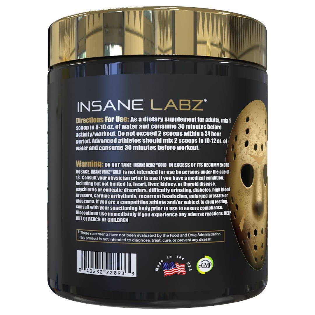 Insane Labz Psychotic Gold and Insane Veinz Gold Pre Workout Nitric Oxide Booster Stack Insane Labz uk supplements