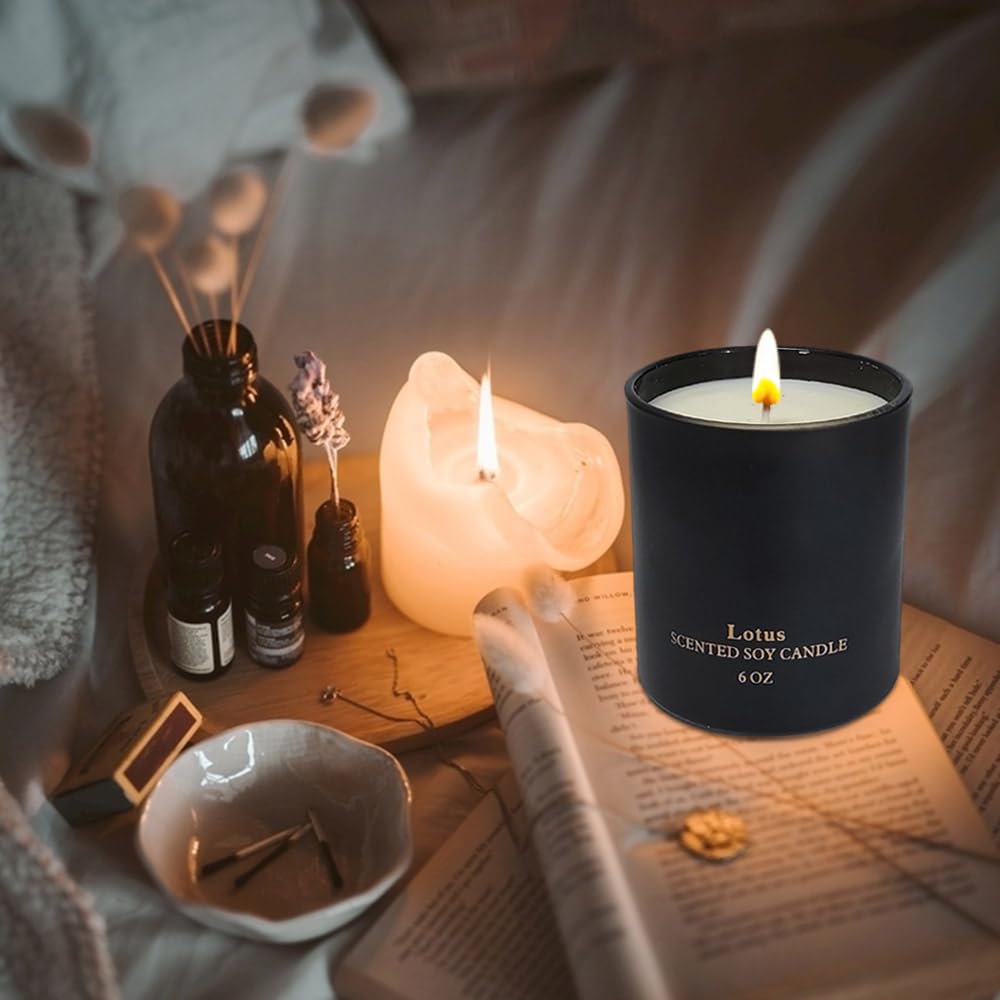 Scented Candles for Women,Premium Lotus Aromatherapy Candles, Home Scented Candle Kelly's Custom Candles uk supplements
