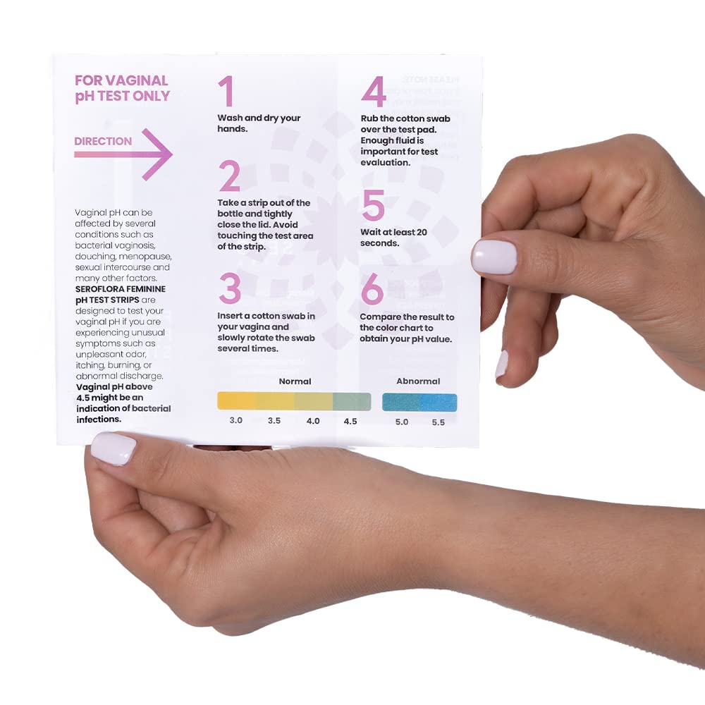 Seroflora Vaginal pH Test Strips for Women - Monitor Vaginal Health & Yeast Infection - Easy Seroflora uk supplements