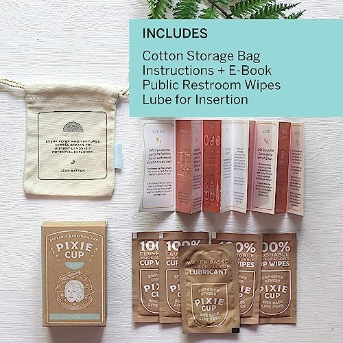 Pixie Cup Soft Menstrual Cup - Ranked 1 for Most Comfortable Reusable Period Cup - Buy One We Give One Pixie Cup uk supplements