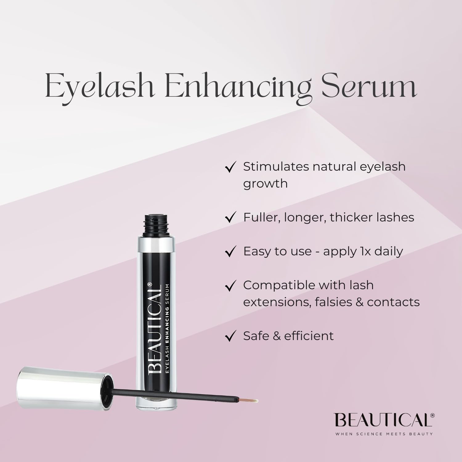 BEAUTICAL Eyelash Serum – Lash Enhancing & Conditioning Formula with Botanical Ingredients for the Appearance of Fuller, Shinier & Healthier-Looking Lashes – Nourishing Lash Care, 3ml BEAUTICAL uk supplements