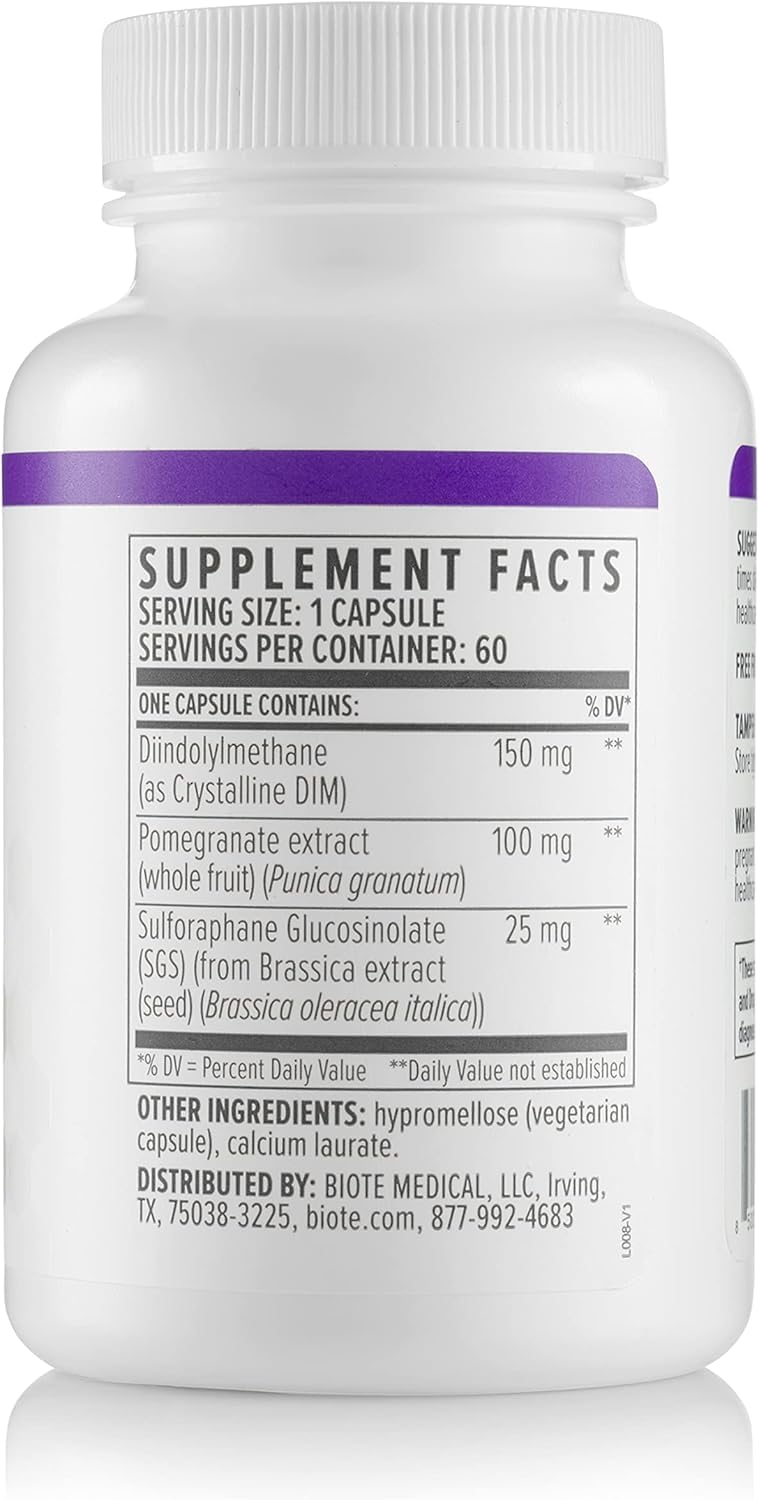 Biote Nutraceuticals - DIM SGS + - Hormone + Detox (60 Capsules) Biote uk supplements