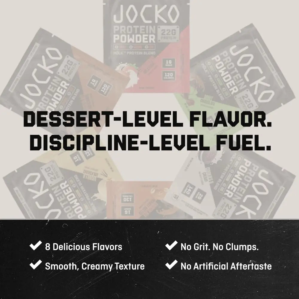 Jocko Fuel Whey Protein Powder, Vanilla Milkshake, 22g Protein, Digestive Enzymes + Probiotic Blend, No Sugar Added, with Essential Amino Acids + Electrolyte Minerals, 28 Servings Jocko Fuel uk supplements