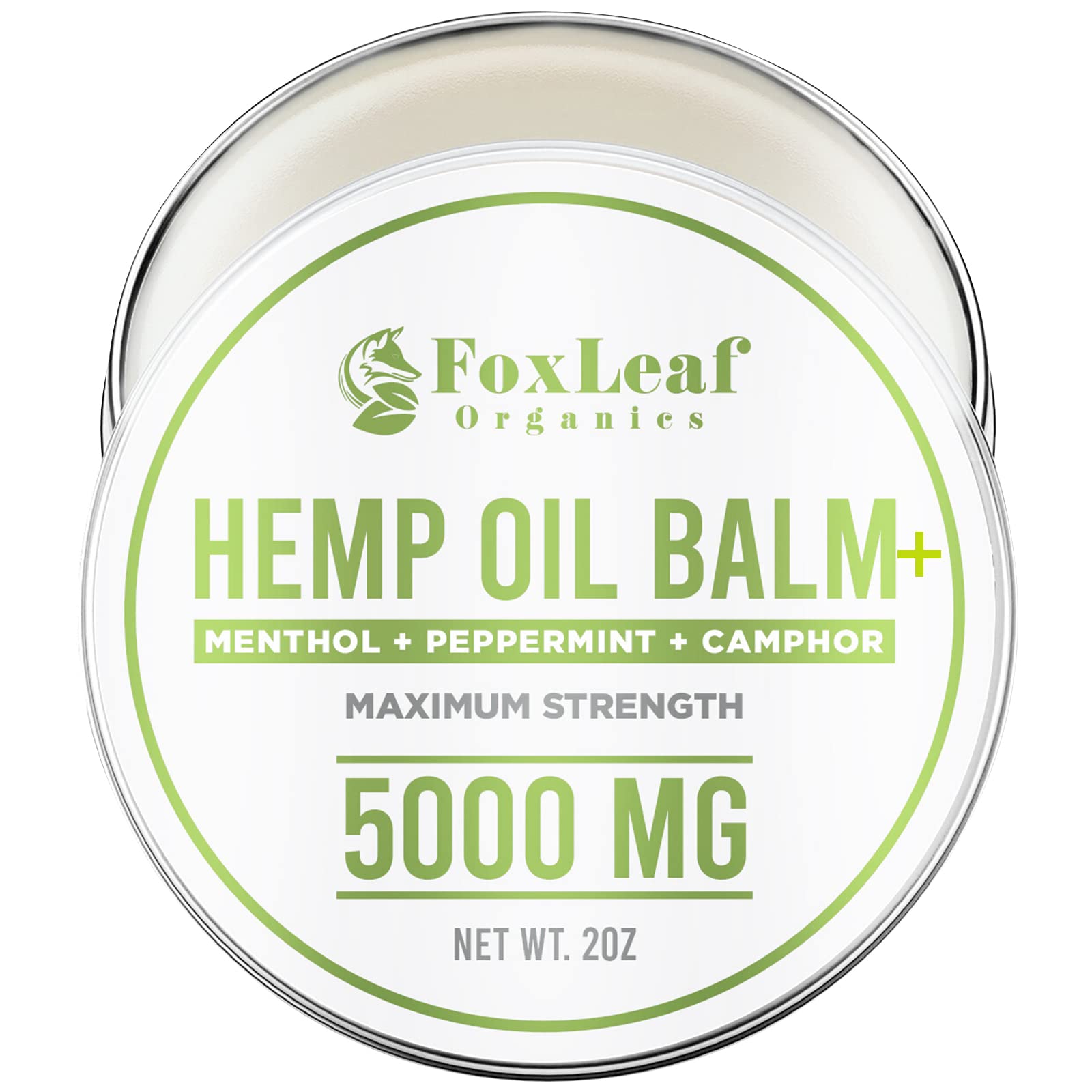 Hemp Oil Balm with Arnica, Camphor, Menthol & Peppermint, Herbal Cooling Balm for Muscles, Joints, Knees, Back & Body, Made in USA, 2oz FOXLEAF uk supplements
