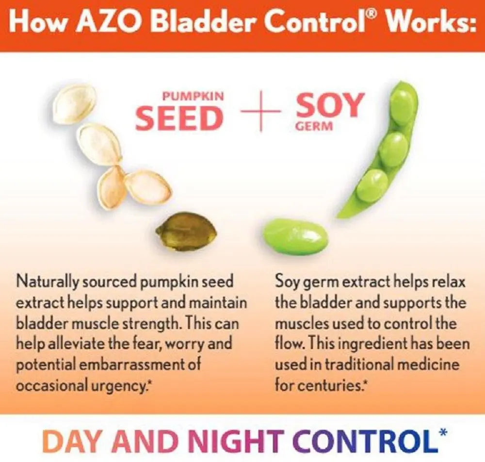 AZO Bladder Control with Go-Less Daily Supplement | Helps Reduce Occasional Urgency & Leakage | 54 Count Cranberry Urinary Tract Health | 100 Softgels AZO uk supplements