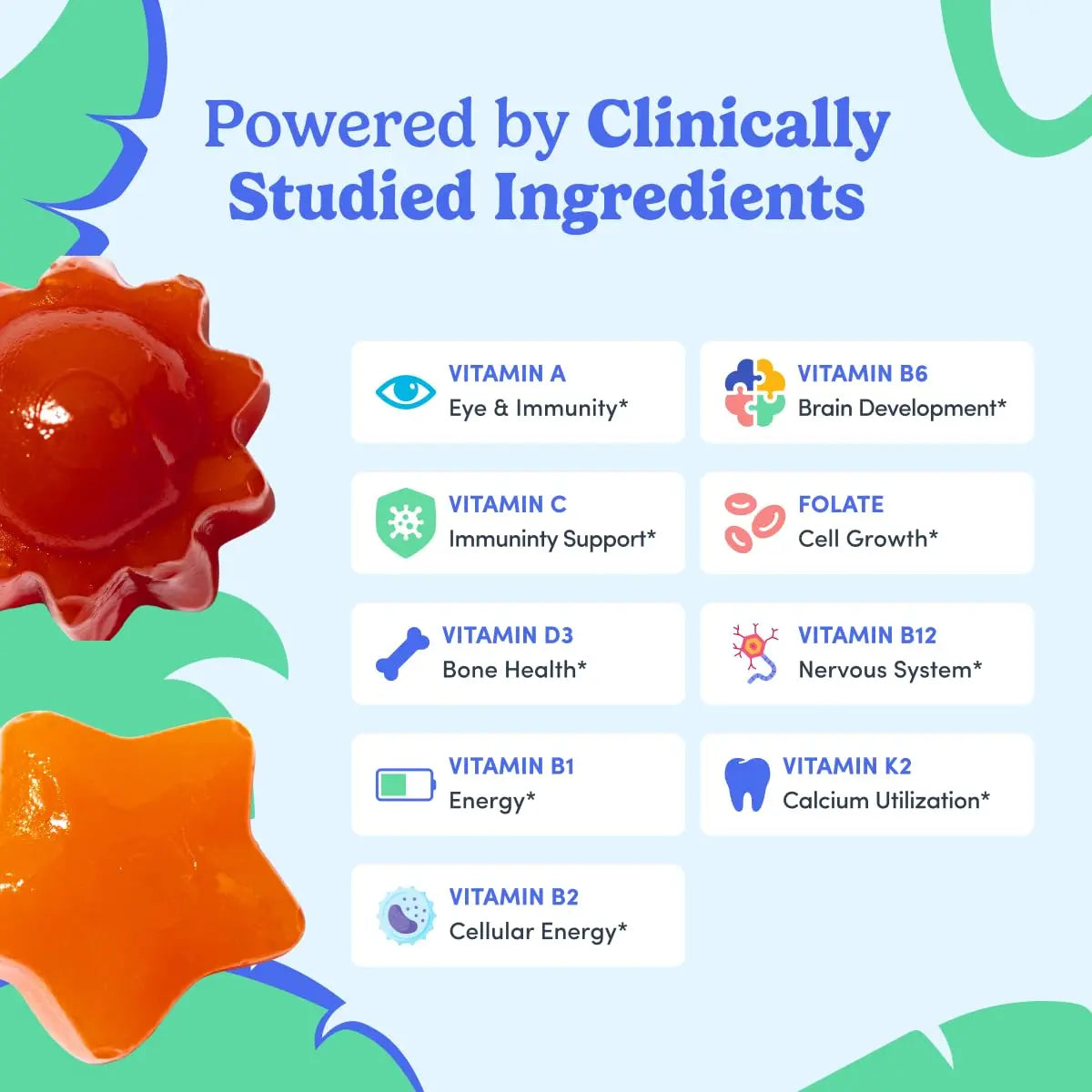 First Day Kids Multivitamin Gummies Age 4+, Strawberry & Orange - Kids Vitamins Multivitamin Gummy A C D3 K2 B1 B2 B6 B12 Folate, Immunity & Brain Function FIRST DAY uk supplements