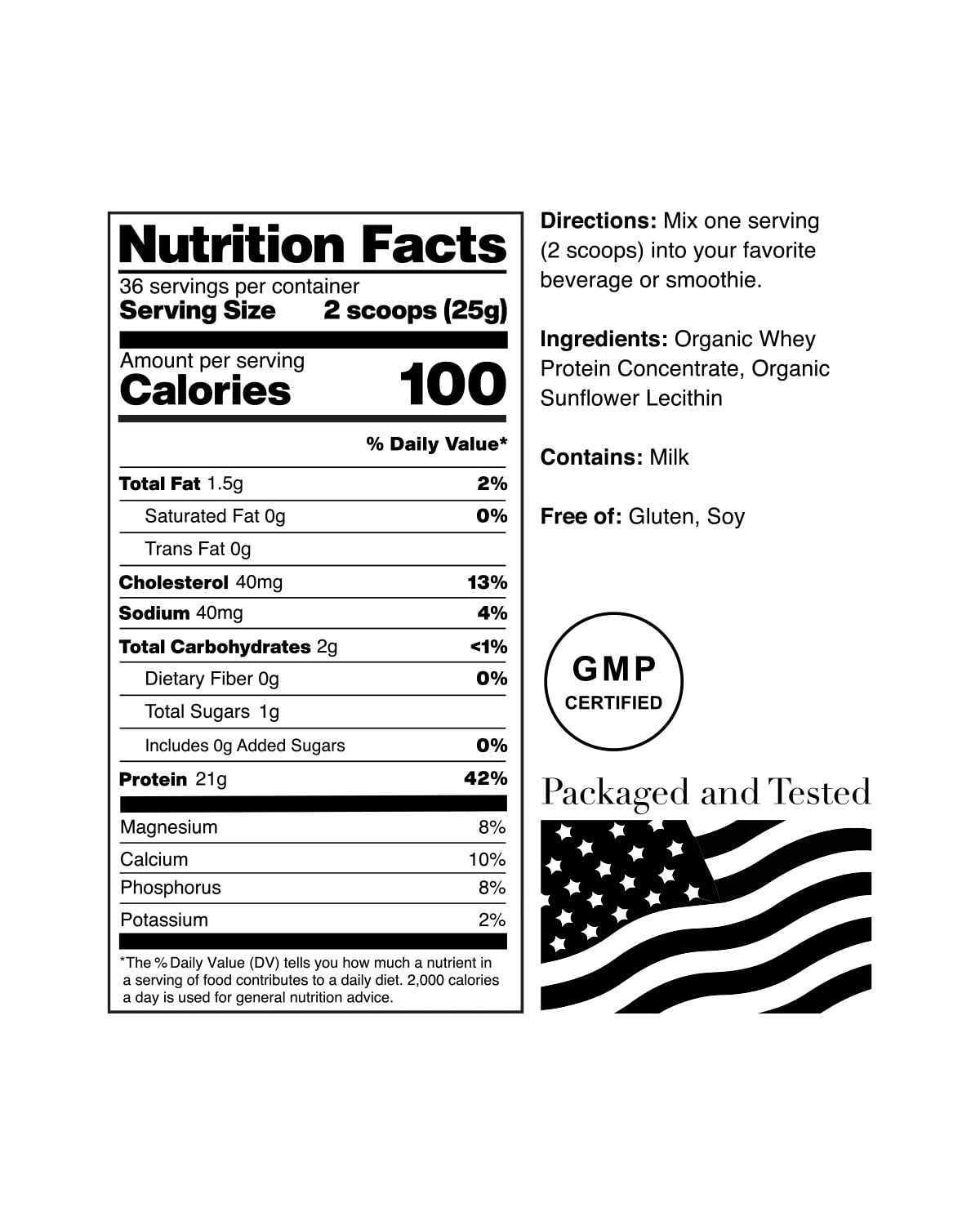 NorCal Organic Unflavored Whey Protein - 2lbs Bulk | 100% Grass-Fed, USDA Certified NorCal Organic uk supplements