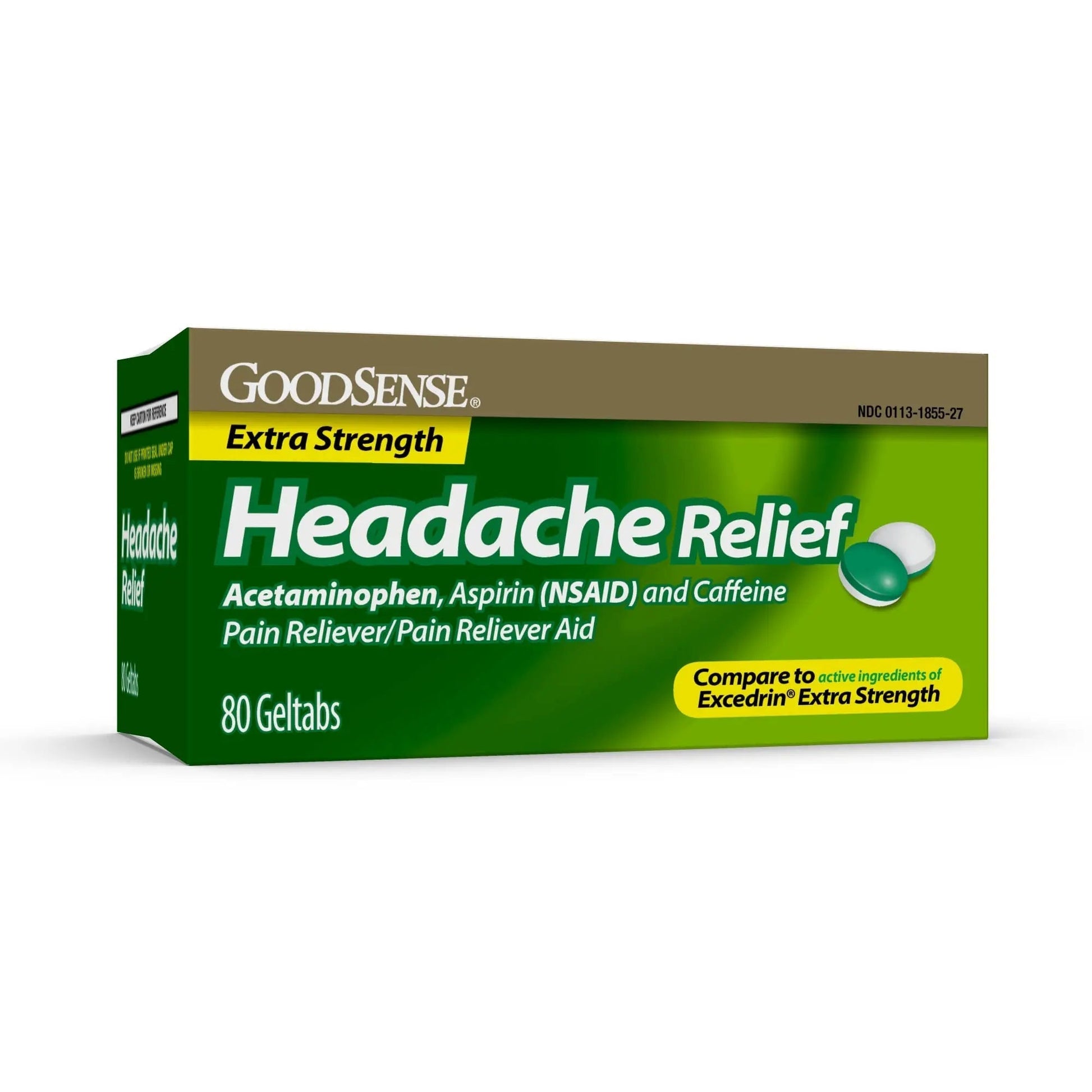 GoodSense Extra Strength Headache Relief Geltabs, Acetaminophen, Aspirin (NSAID) and Caffeine, 80 Count GoodSense uk supplements