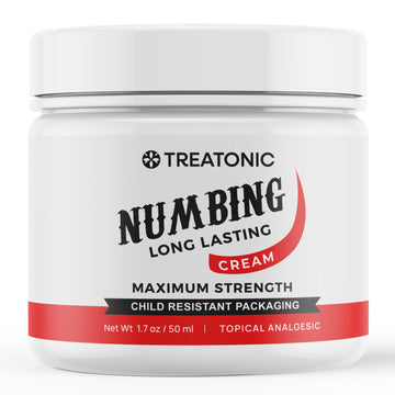 Treatonic Numbing Cream: Extra Strength Numbing Cream for Discomfort, Burning, Itching, & After Sun - Maximum Strength Topical Anesthetic with Menthol & Emu Oil for Toes Feet Hands Legs Arms – 1.7oz Treatonic uk supplements