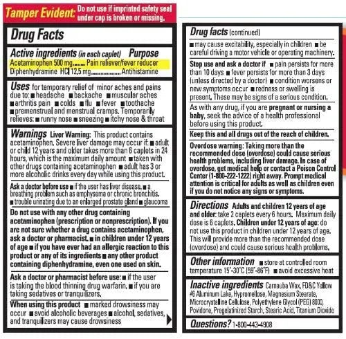 Percogesic Extra Strength Pain Relief | Aspirin Free Dual Action Relief | 40 Coated Caplets (6 Pack) Percogesic uk supplements