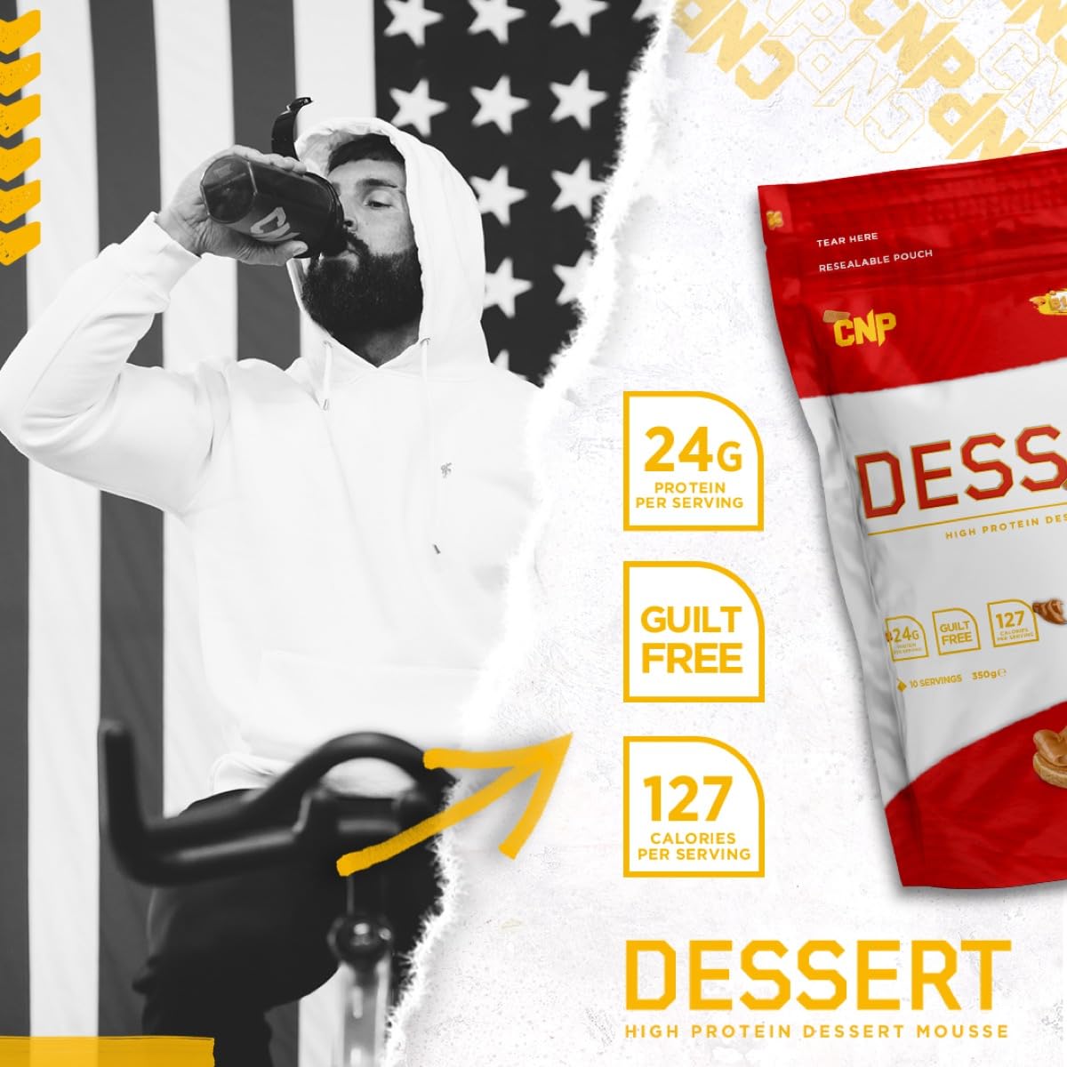 CNP Professional High Protein Dessert Mix, 25g of Dual Release Protein with Micellar Casein CNP Professional uk supplements