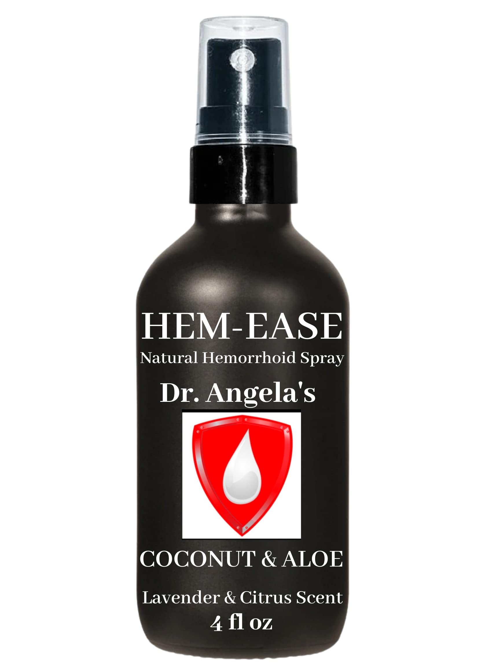 Dr. Angela's Hemorrhoid Treatment Spray | Organic Aloe Vera, Witch Hazel & Essential Oils Turmeric & Tea Tree | Natural Itching & Burning Relief Cream Doctor Angela Essential uk supplements