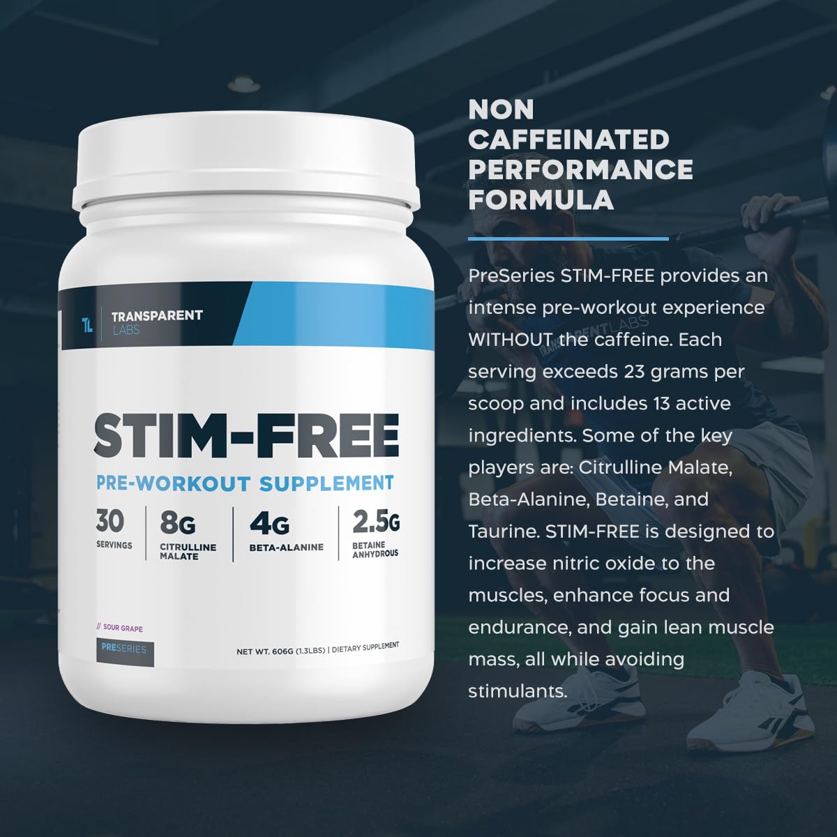 Transparent Labs Stim-Free Pre-Workout - Caffeine & Stim Free Pre Workout Powder Transparent Labs uk supplements