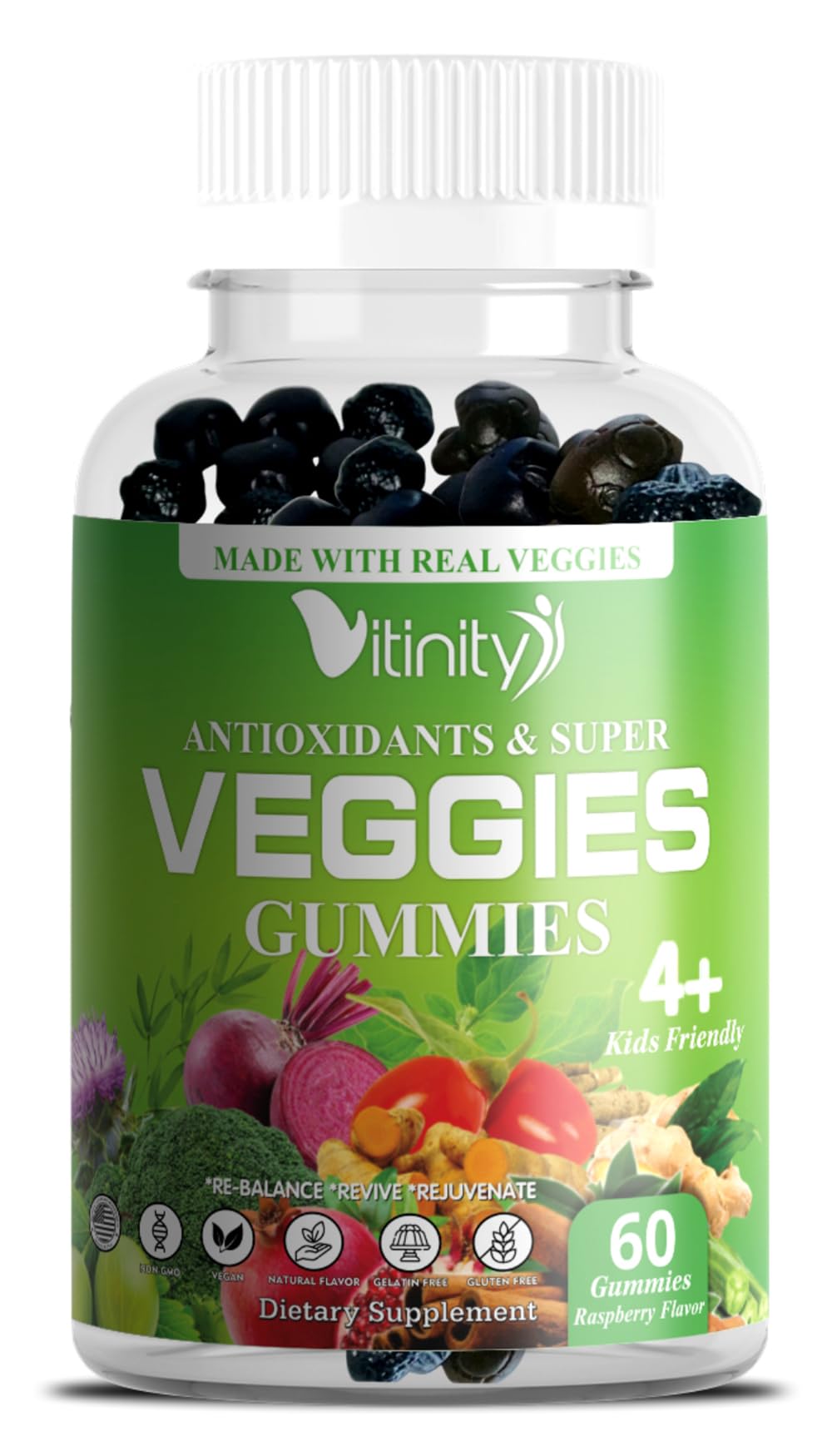 VITINITY Made with Real Super Veggies Delicious Gummy Supplement,Men,Women & Kids VITINITY uk supplements