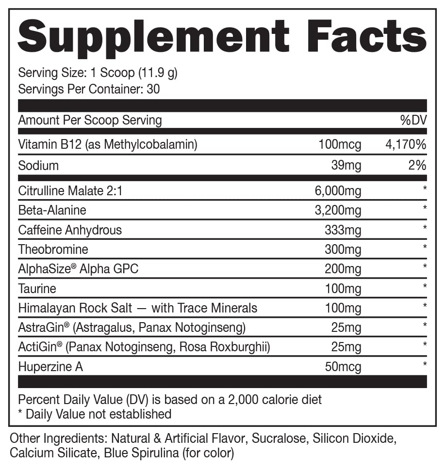 Bucked Up - Woke - HIGH STIM Pre Workout - Best Tasting - Focus Nootropic, Pump, Strength and Growth, 30 Servings (Rocket Pop) Bucked Up uk supplements
