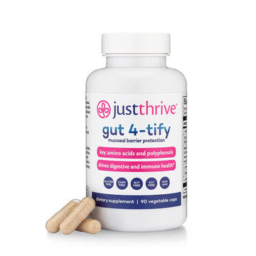 Just Thrive Gut 4-tify - Gut Health Supplements for Women and Men - Anti Bloat, 90 Vegetable Capsules Just Thrive uk supplements