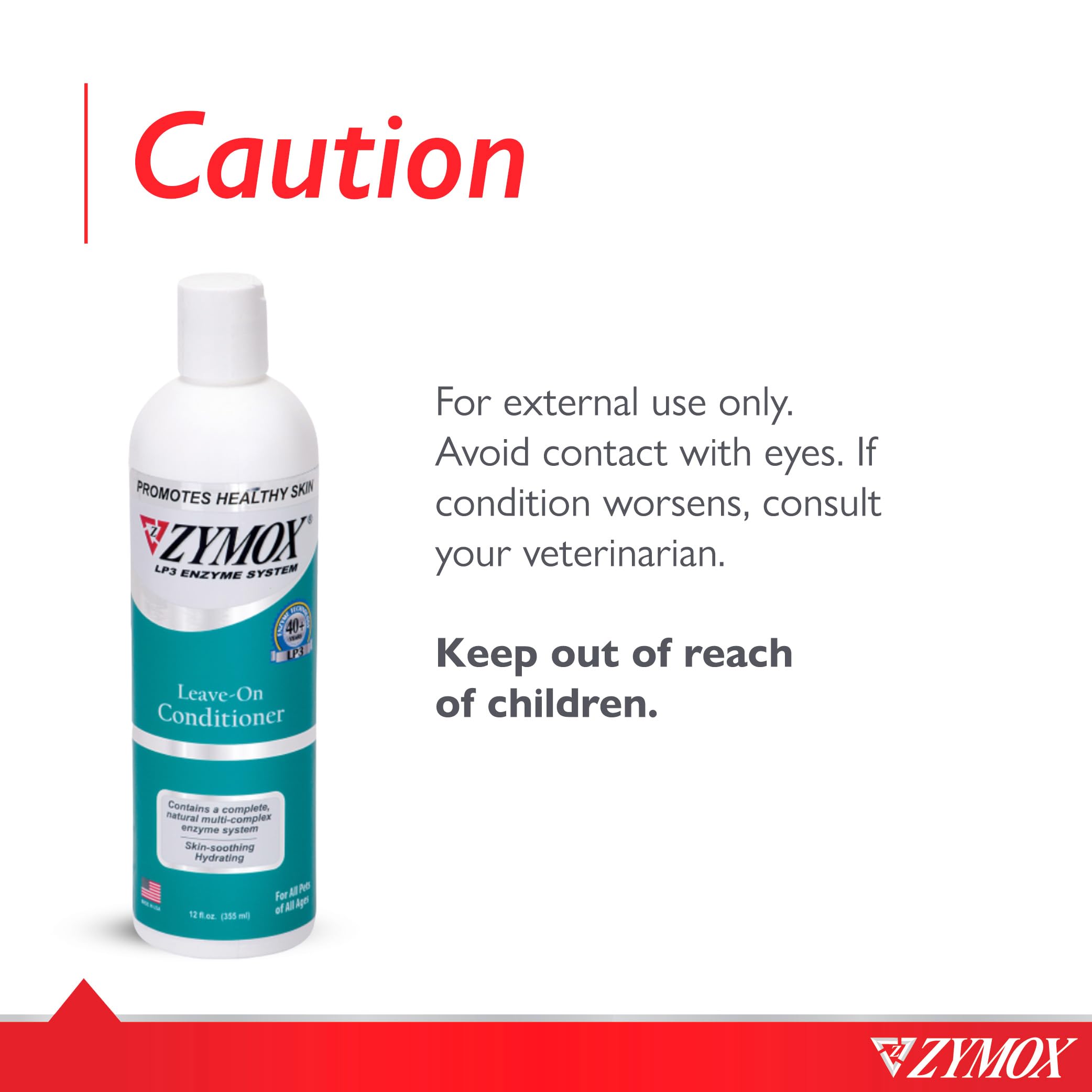 Zymox Leave On Conditioner for Pets, 12 fl oz Pet King Brands uk supplements