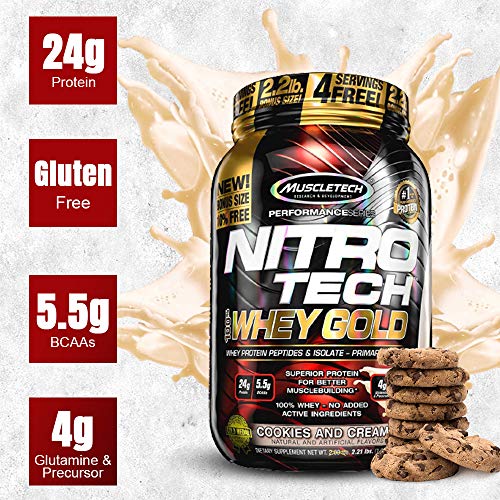 Whey Protein Powder - MuscleTech Nitro-Tech Whey Gold Protein Powder MuscleTech uk supplements