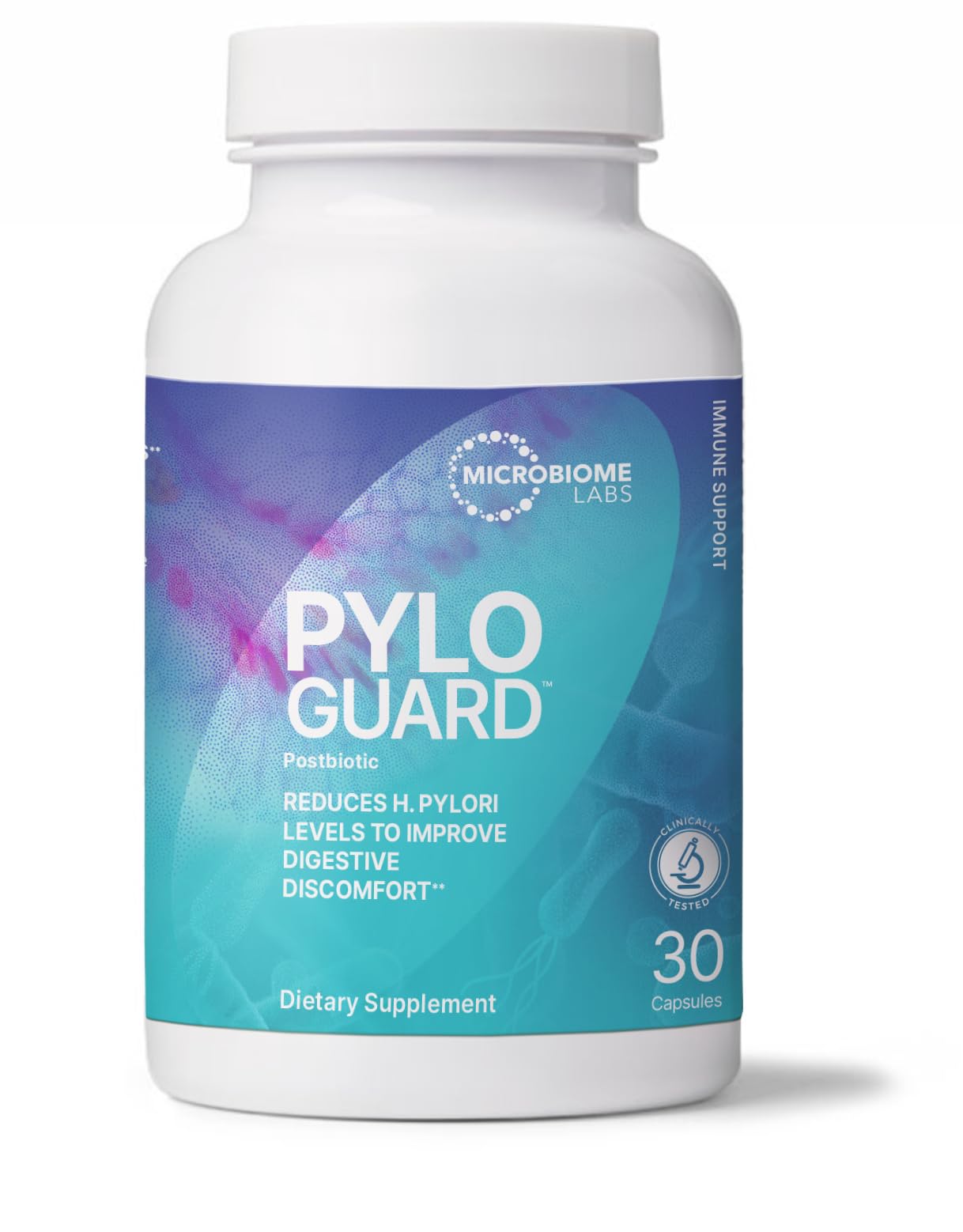 Microbiome Labs PyloGuard - Patented L reuteri DSM17648 to Improve Digestive Comfort - Gut Health & Immune Support Supplement - Postbiotic (30 Capsules) Microbiome Labs uk supplements