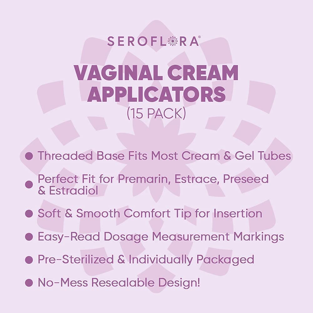 Seroflora Disposable Plastic Vaginal Applicators - Threaded End to Fit OTC Gels, Lubes or Creams Products SEROVERA uk supplements