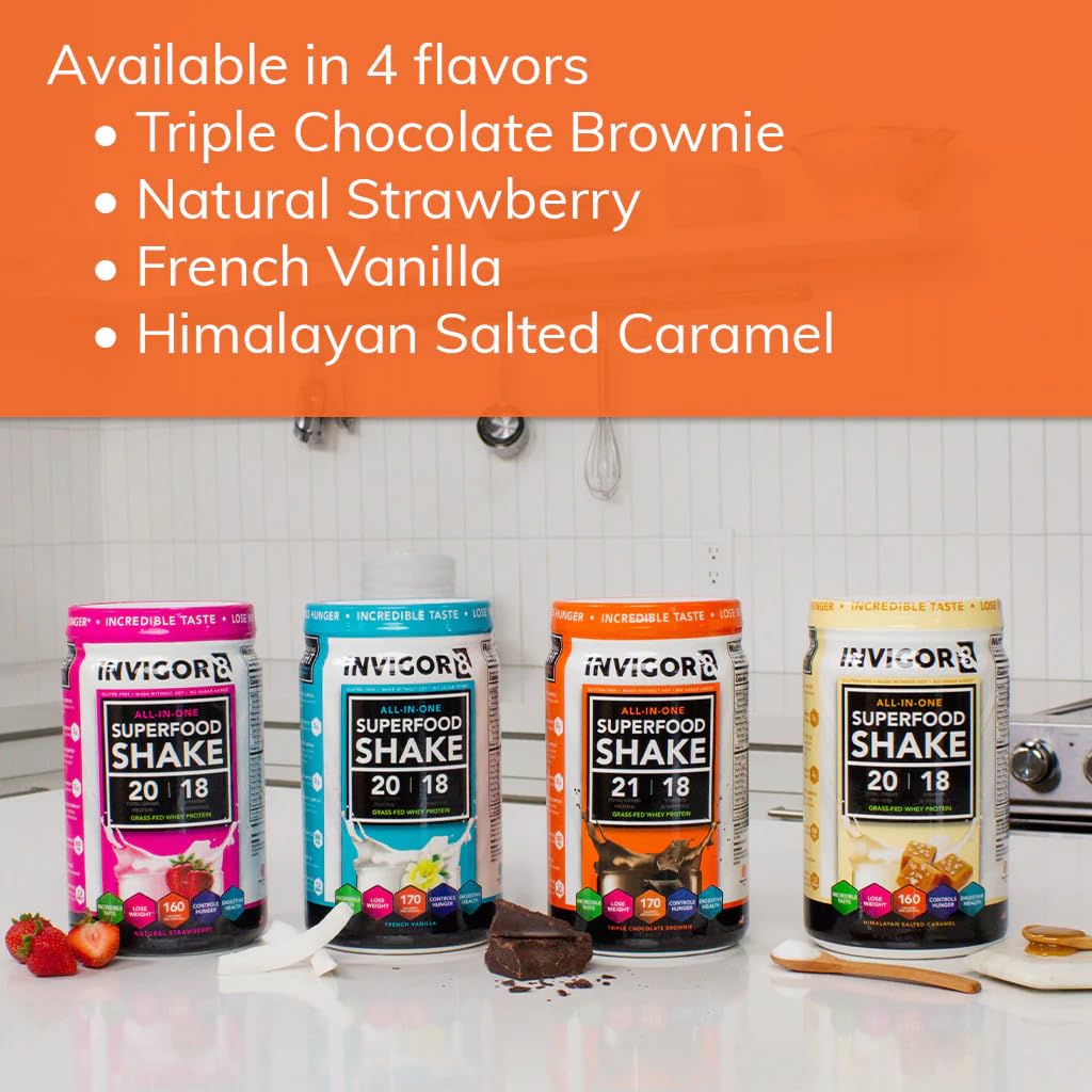 INVIGOR8 Superfood Grass Fed Whey Protein Isolate Shake Himalayan Salted Caramel INVIGOR8 uk supplements