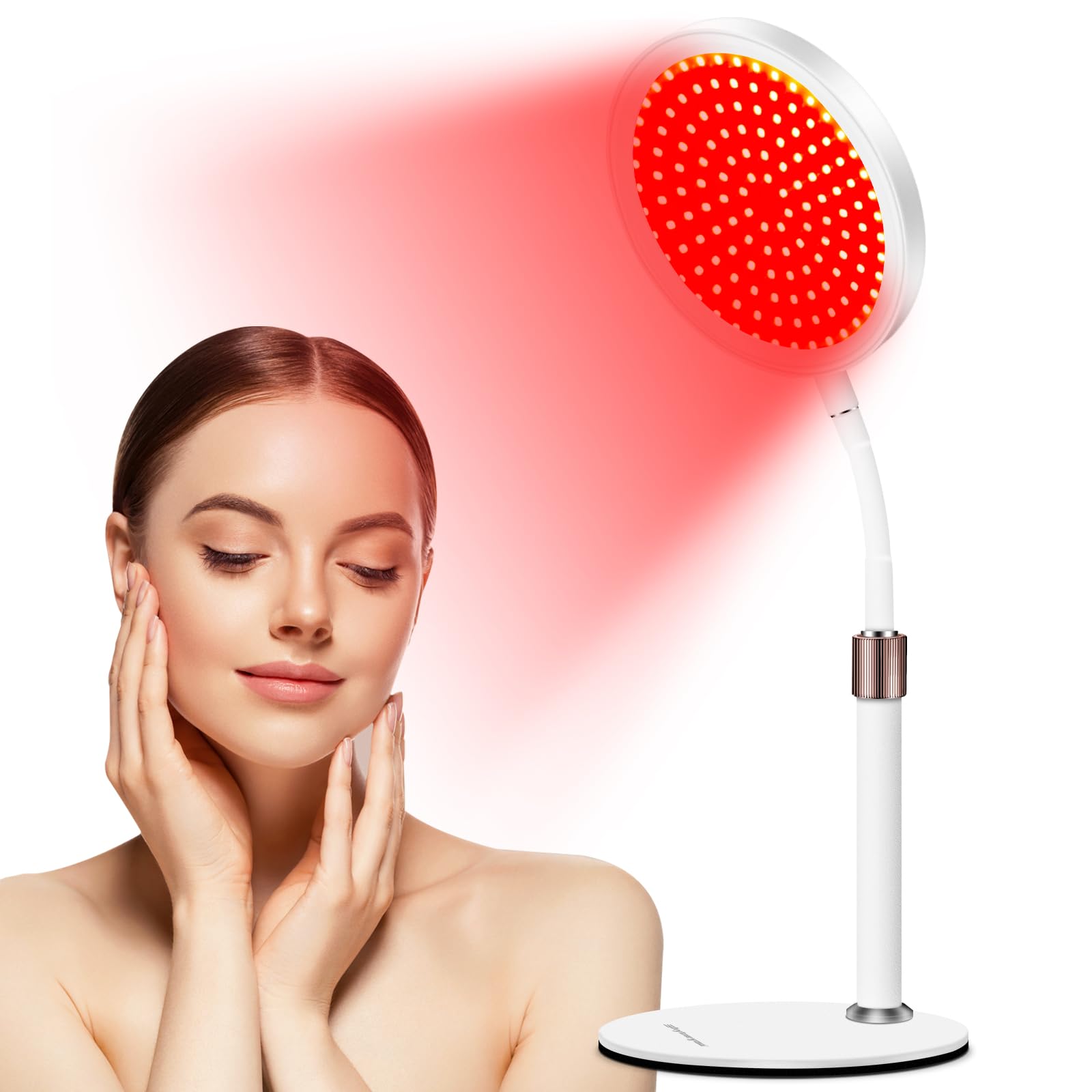 Shomterade Red Light for Face with Base, 100LEDs 3-in-1 Chips Infrared Light Lamp, 660nm ＆850nm Shomterade uk supplements