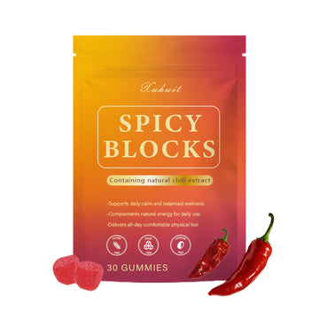 Spicy Blocks for Couples-with Chili Pepper , Maca Root & Epimedium Extract | Supports Emotional Warmth & Daily Comfort | Peach Flavor, Mild Spicy Kick, Vegan-Friendly, No Artificial Additives (1) PBZPBZ uk supplements