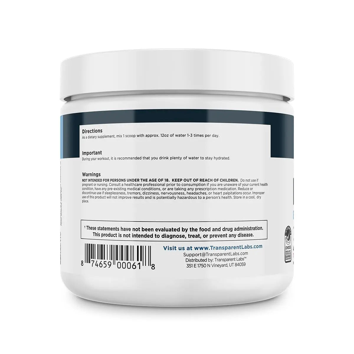 Transparent Labs Hydrate Naturally Sweetened Electrolytes Powder - Hydration Powder Electrolytes with Coconut Water, Calcium, Taurine, & Potassium Transparent Labs uk supplements