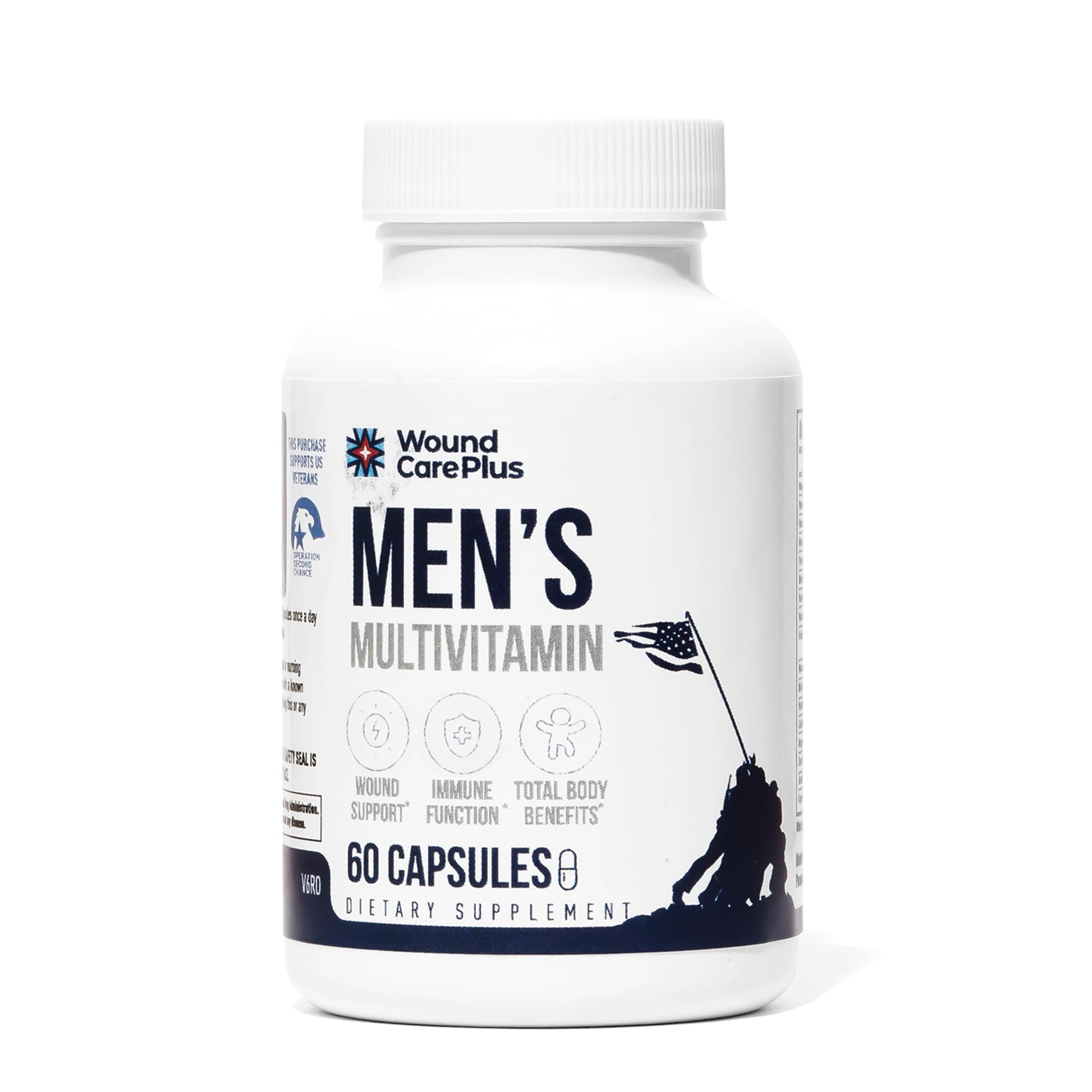 Wound Care Plus Men's Multivitamin – Comprehensive Vitamin & Mineral Blend with Vitamins A, B, C, D, E, Zinc – Supports Immune Health, Energy & Skin Wellness – 60 Capsules – Non-GMO, Gluten-Free WOUND CAREPLUS uk supplements