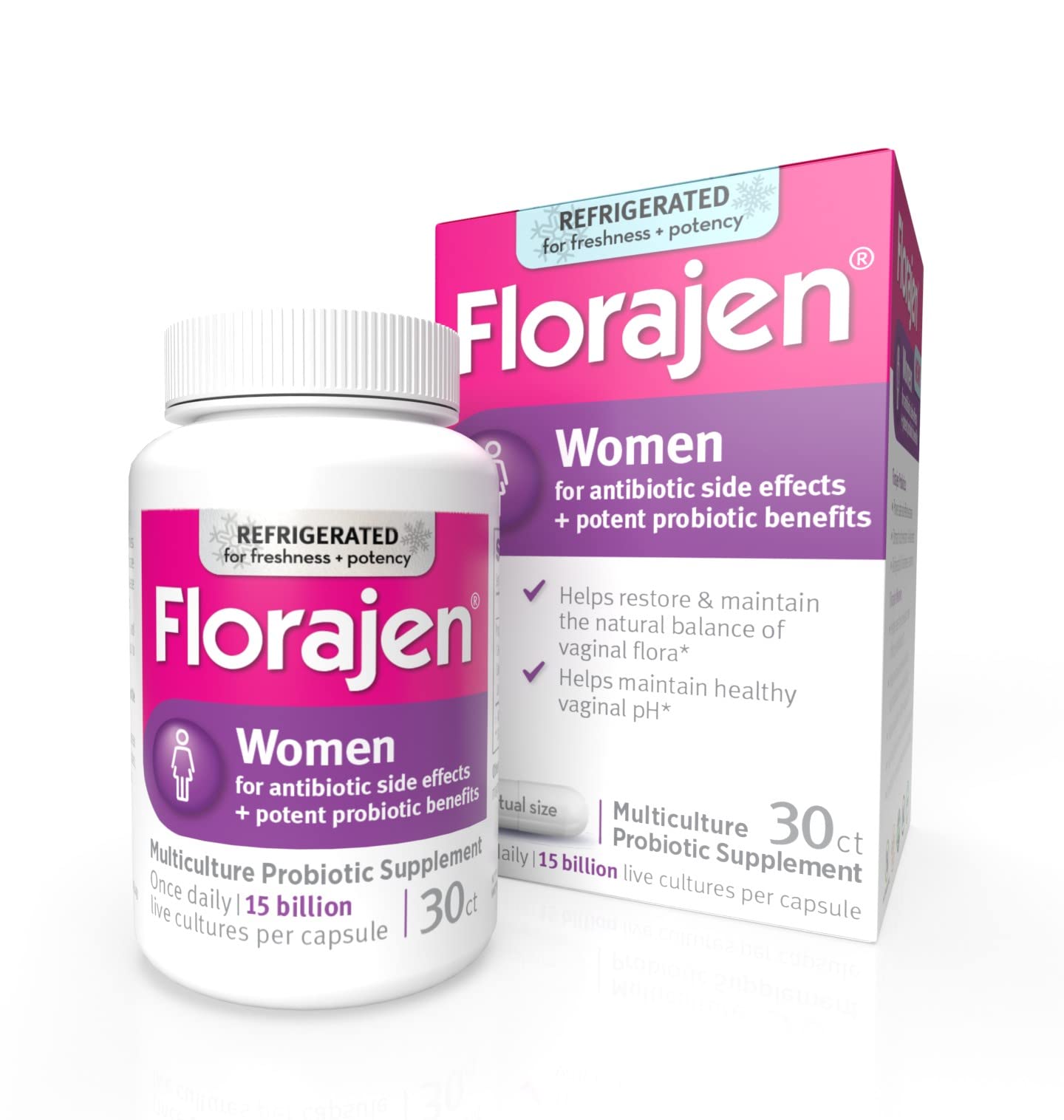 Florajen Women's Vaginal Probiotics, Provides Gut Health & Constipation Relief For Adults And Bloating Relief Florajen uk supplements