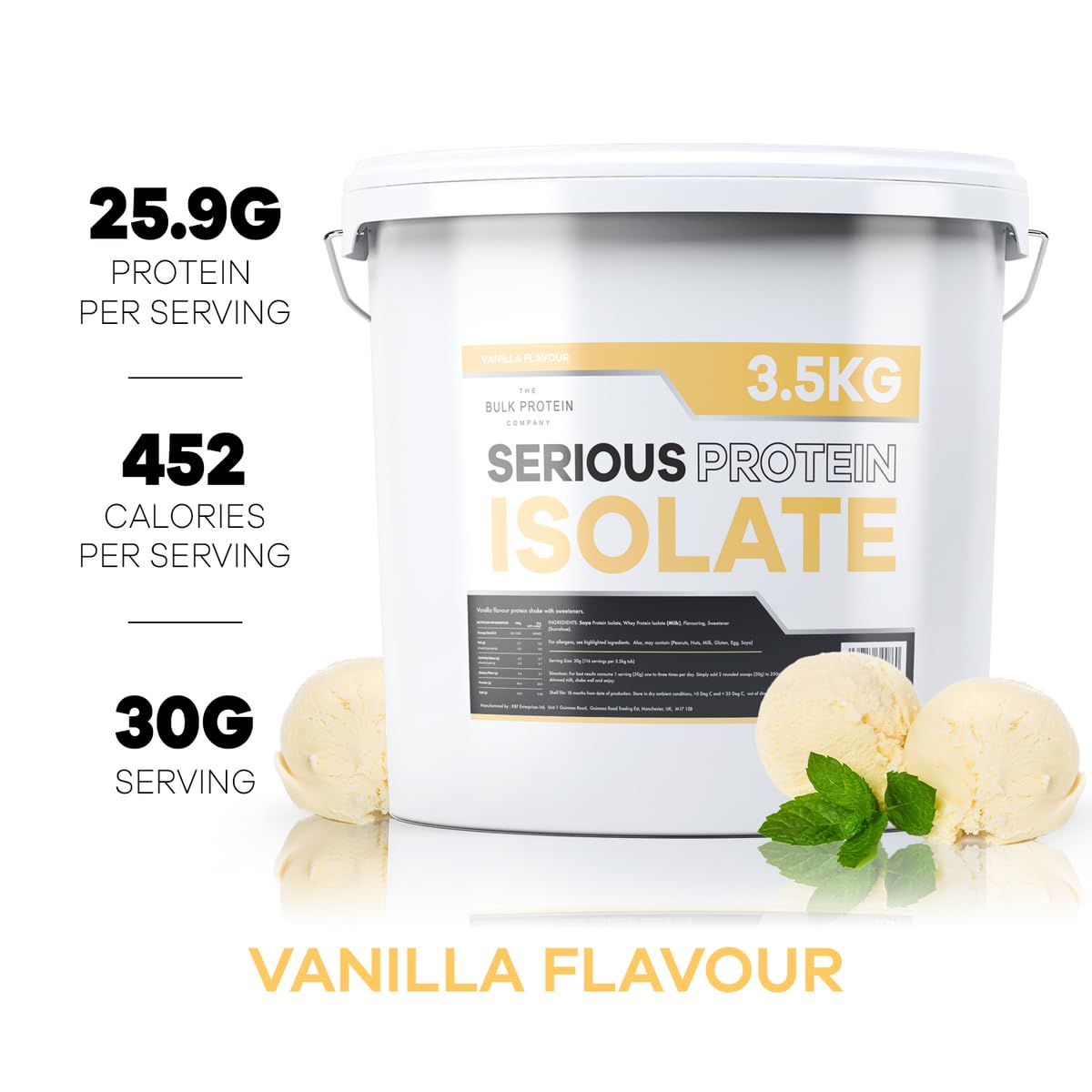 The Bulk Protein Company, Serious Protein Isolate – 3.5kg – Whey Protein Iso The Bulk Protein Company uk supplements