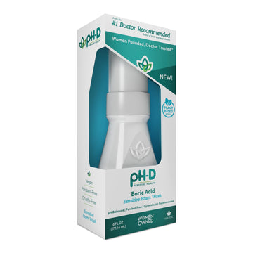 pH-D Feminine Health - Boric Acid Foam Wash - pH-Balanced, Paraben-Free, and Plant-based pH-D Feminine Health Support uk supplements