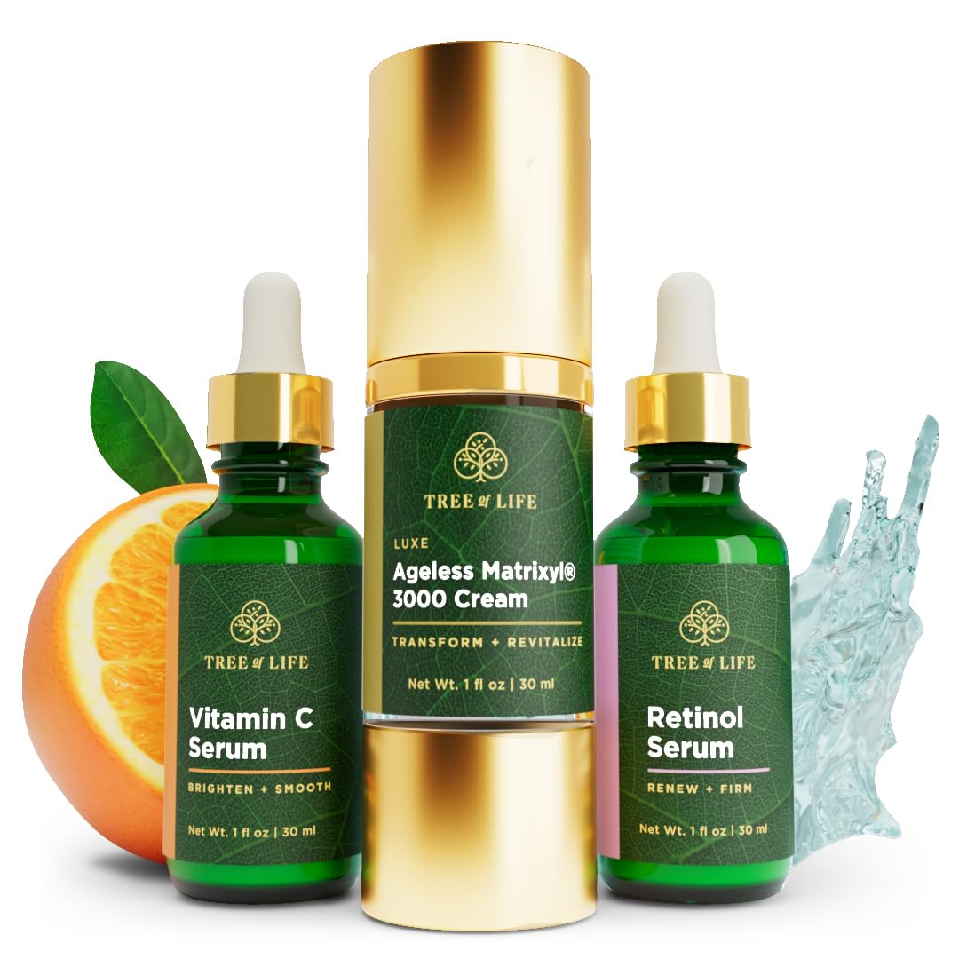 Tree of Life Rejuvenation Pack with Vitamin C Serum + Retinol Serum Tree of Life Beauty uk supplements