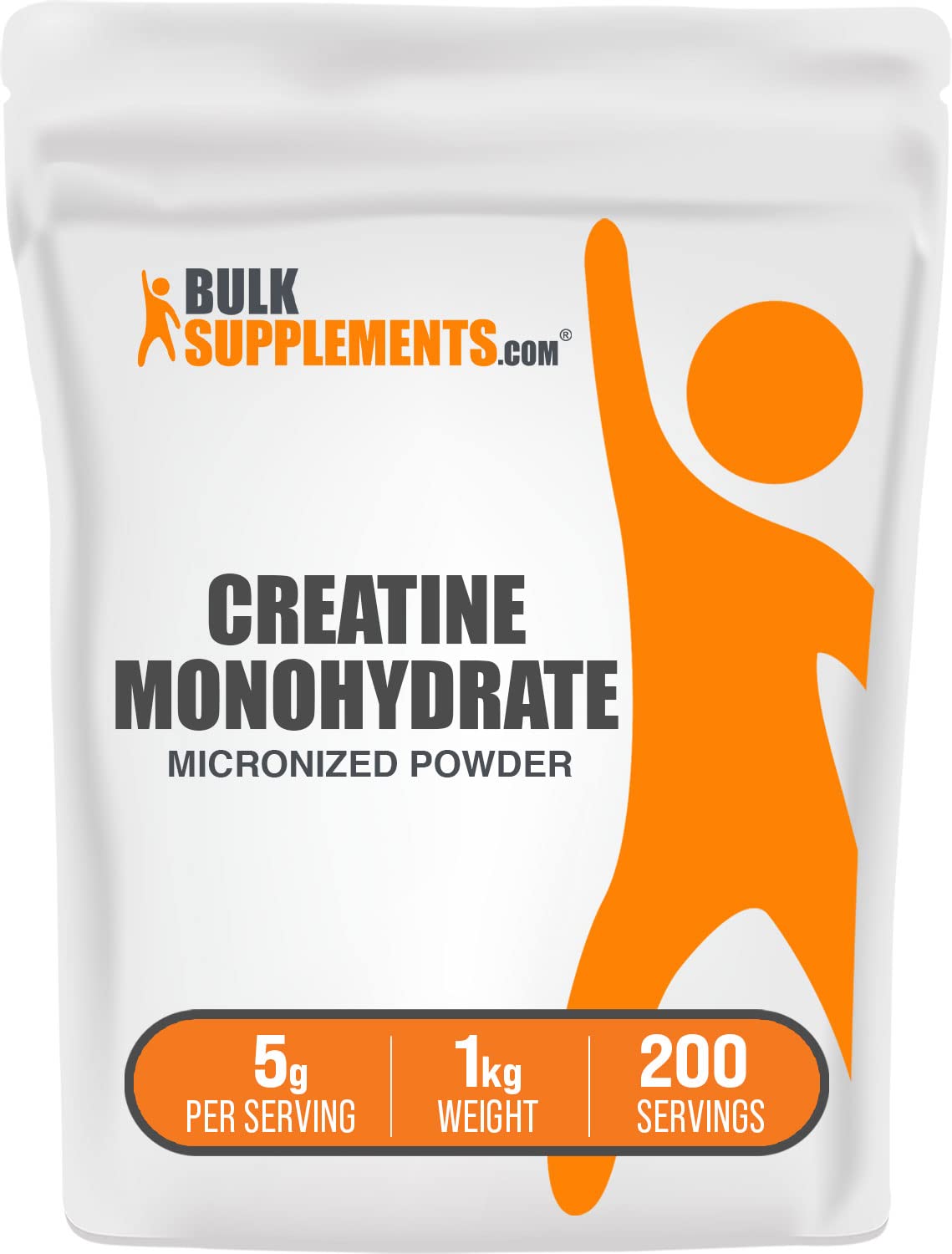 BulkSupplements.com Creatine Monohydrate Powder - Micronized Creatine Powder, Unflavored - Pure & Gluten Free, 5g (5000mg) per Servings, 1kg (2.2 lbs) (Pack of 1) BulkSupplements uk supplements