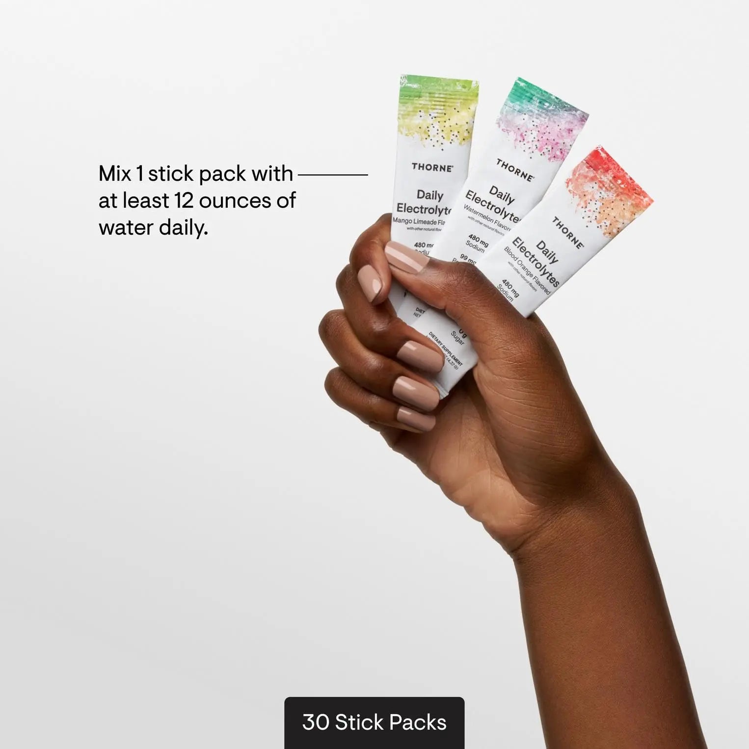 THORNE - Daily Electrolytes - Zero Sugar & Low-Calorie Electrolyte Powder Drink Mix - Flavors Derived from Natural Sources - NSF Certified for Sport - Variety - 30 Stick Packs THORNE uk supplements