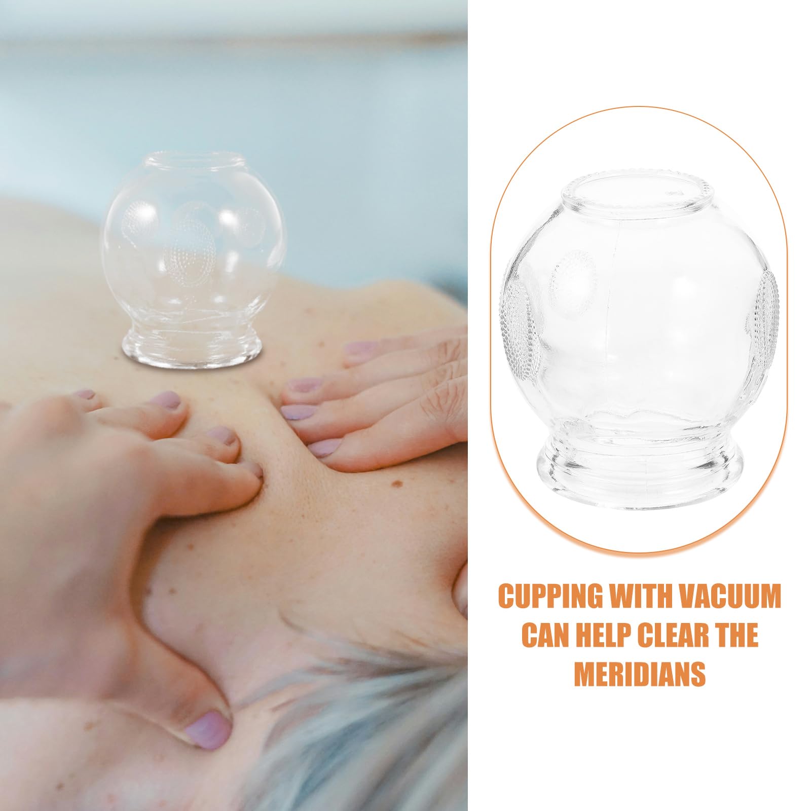 Healvian 8pcs Glass Fire Chinese Acupoint Cupping Glass Cupping Device Body Care Cupping Suction Healvian uk supplements