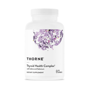 THORNE - Thyroid Health Complex (Formerly Thyrocsin) - Thyroid Cofactors for Thyroid Function Support* - Vitamins B12, C & E, Ashwagandha, Iodine, Zinc, Selenium, Copper & L-Tyrosine - 60 Servings THORNE uk supplements