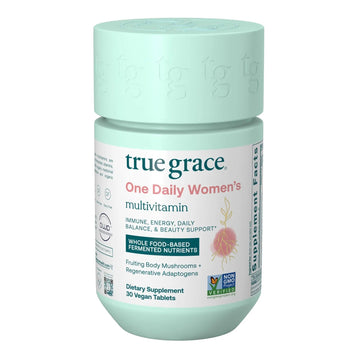 True Grace One Daily Women’s Multivitamin Fermented Minerals, Organic Adaptogens & Mushrooms Whole Body Balance, Immune, Energy, Beauty Support True Grace uk supplements