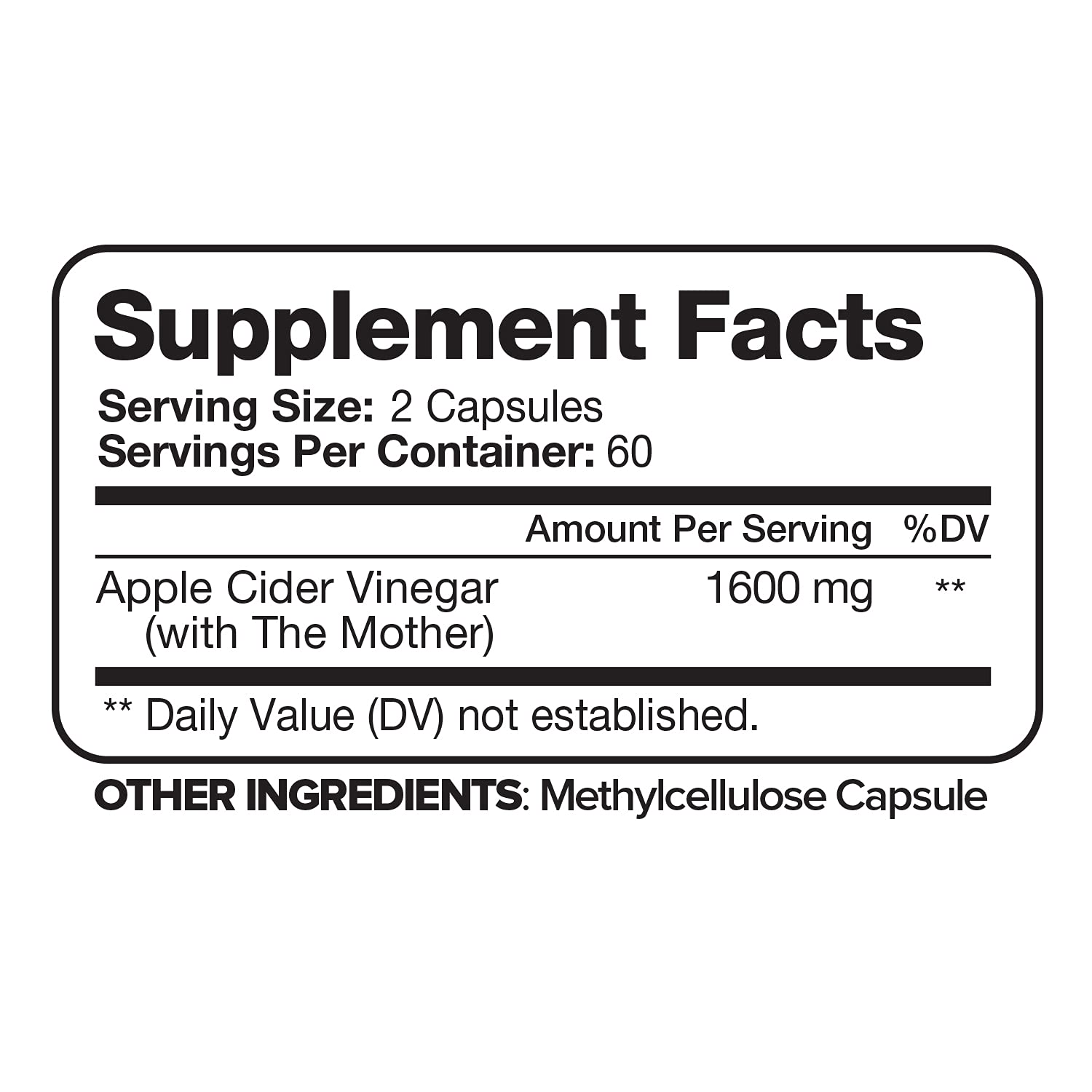 Nutrivein Apple Cider Vinegar Capsules with Mother - 1600mg - 120 Vegan Nutrivein uk supplements