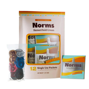 Norms Squeezies Lidocaine Hemorrhoid Cream, Discreet Single Use Travel Packets, 5% Lidocaine, Phenylephrine, Aloe and Glycerin – Numbing, Soothing & Swelling Relief On the Go, 12 Count Norms uk supplements