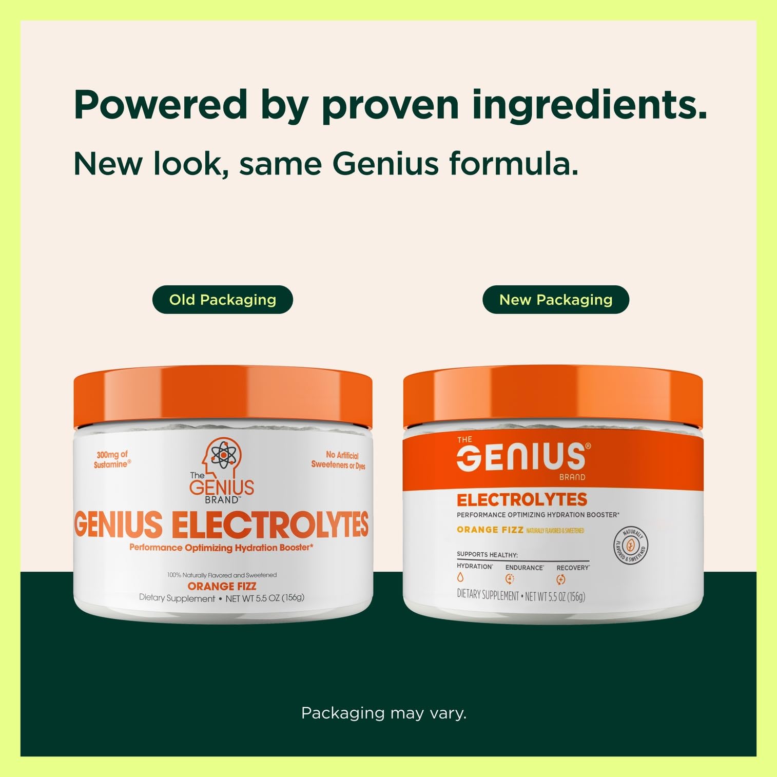 Genius Electrolytes Powder Drink Mix, Orange Fizz, 30 Servings - Natural Hydration Booster & Endurance Supplement with Potassium, Magnesium & Zinc - Sugar Free & No Artificial Sweeteners or Dyes The Genius Brand uk supplements